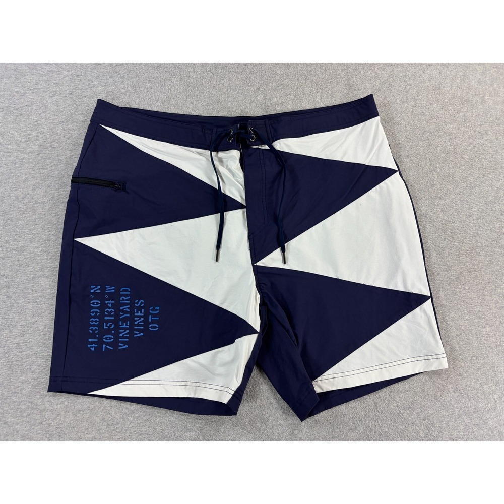 Vineyard Vines DIVING FLAG Surf Swim SUP Board Shorts (Men's 40) Blue -‎ 7"